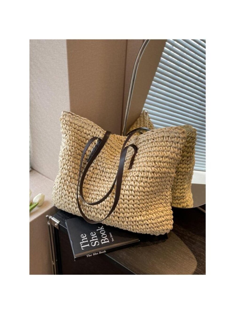 Woven Straw Shoulder Bag